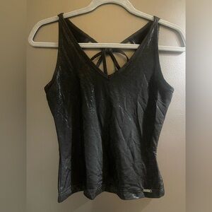 Guess Shimmering Black Top w/Tie Back